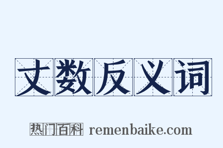 丈数反义词是什么意思的图片